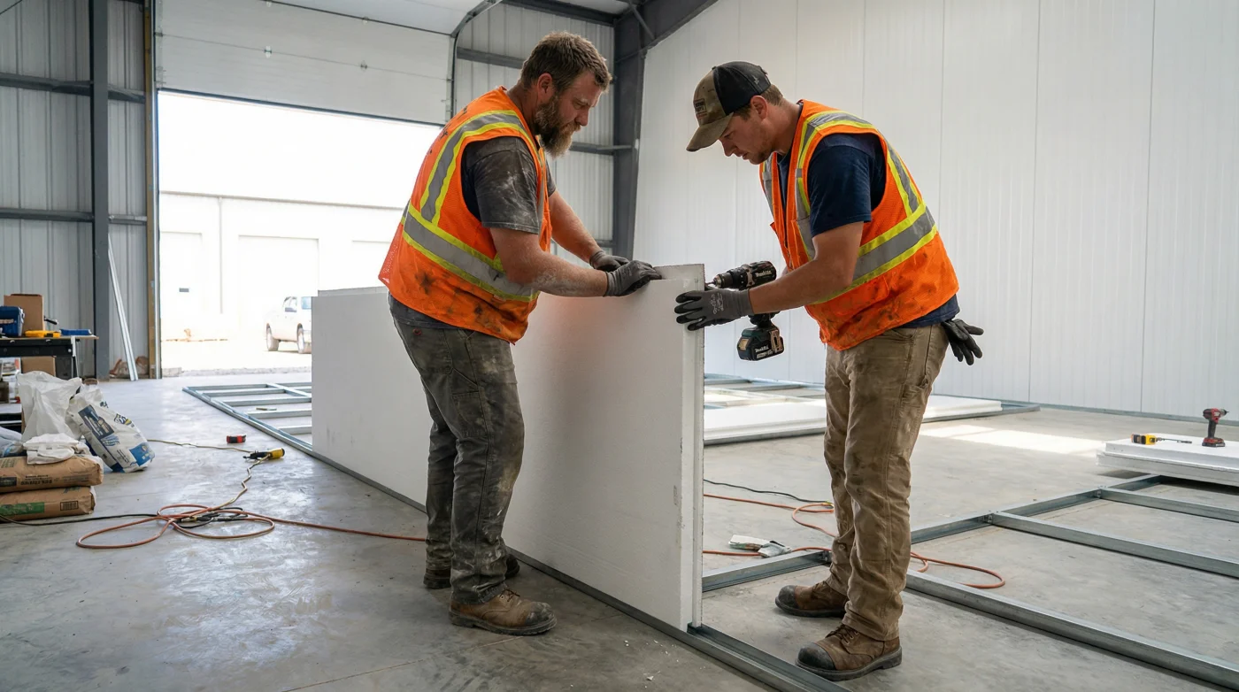 Installing insulated cold room panels for a Sydney cool room