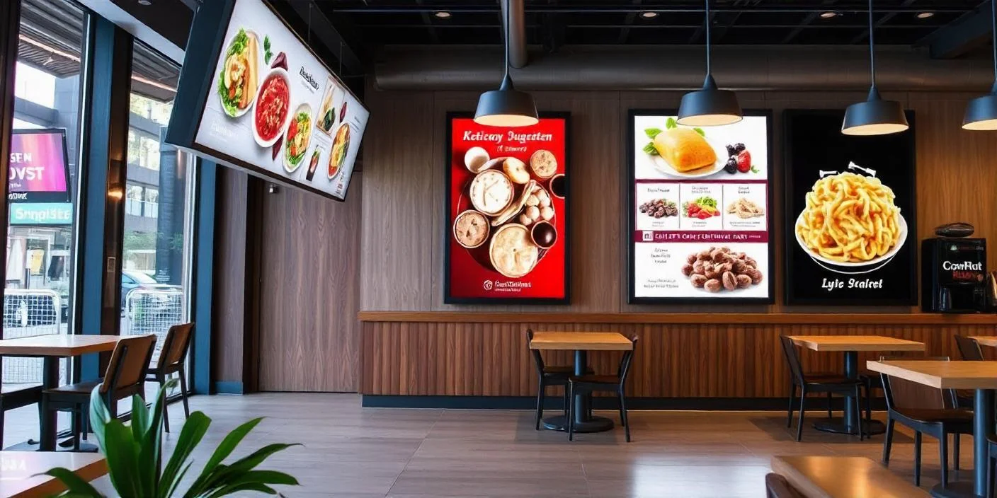 Illuminated LED wall signage display installed in a Sydney restaurant interior